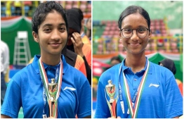 Two players who won bronze medals in the doubles under-15 women's category