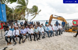 Inauguration ceremony of S. Hithadhoo shore protection project-- Photo: MTCC