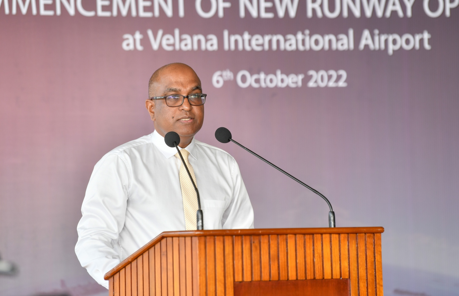 އެމްއޭސީއެލްގެ އެމްޑީ މަހުޖޫބު ޝުޖާއު މިއަދުގެ ރަސްމިއްޔާތުގައި ވާހަކަ ދައްކަވަނީ.---ފޮޓޯ: ނިޝާން އަލީ| މިހާރު