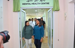 First Lady Fazna Ahmed at the inauguration of Hulhumale' Hospital Mental Health Center