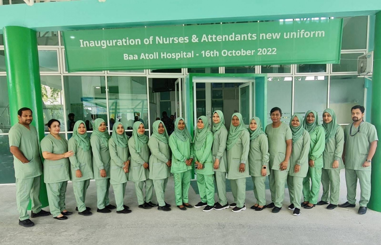 ބ. އަތޮޅު ހޮސްޕިޓަލްގެ ނަރުހުންތަކެއް ފޮޓޯއަކަށް ހުއްޓިލައިގެން.-- ފޮޓޯ: ބ. އަތޮޅު ހޮސްޕިޓަލް