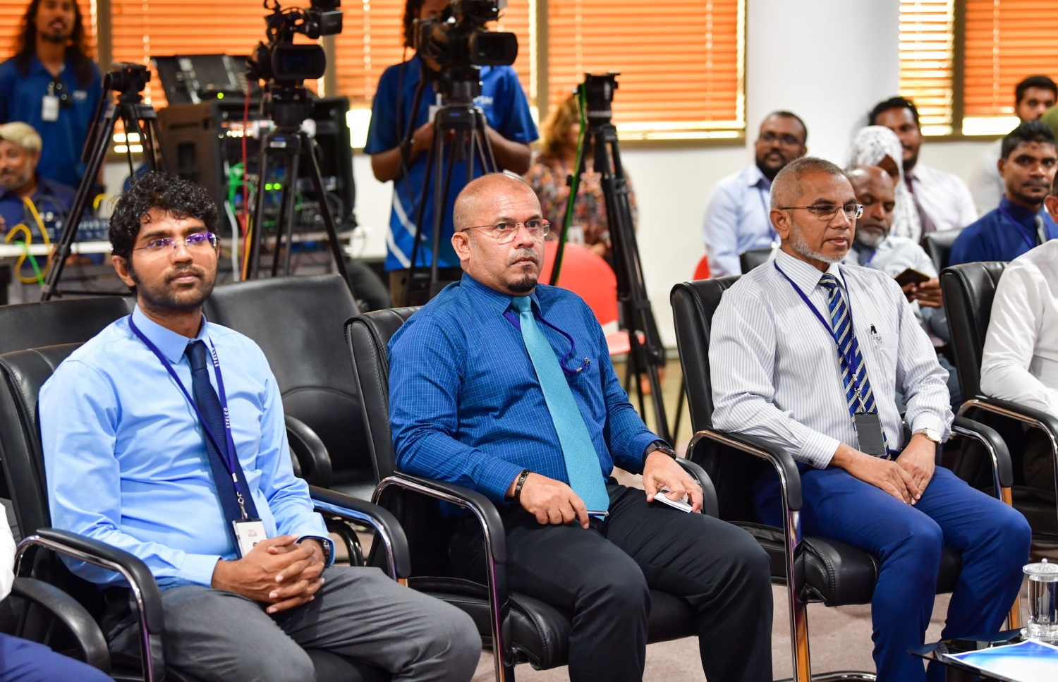 މިއަދު ސްޓެލްކޯގައި ބޭއްވި ރަސްމިއްޔާތުގައި އެމްޑީ ޝަރީފް އަދި ސްޓެލްކޯގެ ޗެއާމަން އިބްރާހިމް މުހައްމަދު ދީދީ ބައިވެރިވެވަޑައިގަންނަވަނީ ---ފޮޓޯ: ނިޝާން އަލީ | މިހާރު