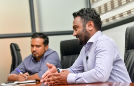 Managing Director of MTDC, Thazmeel Abdul Samad in an interview with Mihaaru News: Naagoashi is one of the biggest projects of MTDC -- Photo: Nishan Ali