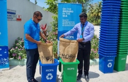 "On the Ground, In the Sea: Waste Segregation Model Island Kudahuvadhoo" program launched by MOPA together with key partners Coca-Cola and MAWC in Dhaalu Atoll Kudahuvadhoo