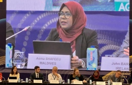 Deputy Commissioner General of Taxation Asma Shafeeu at the 2022 Global Forum plenary meeting panel discussion -- Photo: MIRA