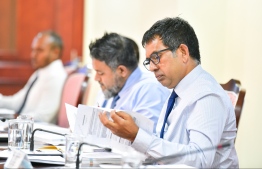 MP Mohamed Saeed, who sits in the budget committee requested for an inquiry on the supplementary expenditure proceedings proposed by the government-- Photo: Mihaaru