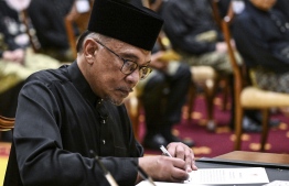 The newly elected Prime Minister of Malaysia Dato' Seri Anwar bin Ibrahim--