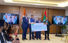 Ceremony held in Foreign Ministry today to sign handover of loan amounting to USD 1 million from India to Maldives --