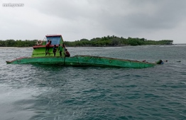 Haisham boat underwater near Shaviyani Bodumandhoo -- Photo: MNDF
