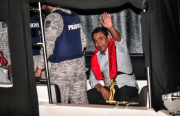 (FILE) Former President Abdulla Yameen on December 25, 2023: Yameen is currently serving 11 years in prison after being found guilty of bribery and money laundering in 2022 -- Photo: PPM