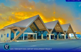 Faresmaathoda airport developed by MTCC; the contractor reports overall 85 percent completion-- Photo: MTCC