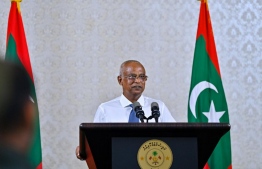 President Solih speaking at the press conference held at the President's Office on 28th December 2022 PHOTO: PRESIDENT'S OFFICE