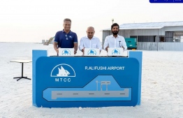 Laying of Raa Atoll Alifushi Airport foundation stone -- Photo: MTCC