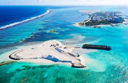 Newly reclaimed area from Kaafu atoll Maafushi: The island council says it will allot 84 addition plots -- Photo: MTCC