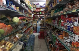 Food items in a local shop -- Photo: Mihaaru