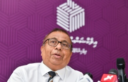 EC President Fuad speaking at an earlier press conference.