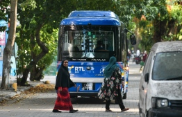 MTCC will be using six EV buses for the Vilimale' RTL bus services-- Photo: Fayaz Moosa | Mihaaru