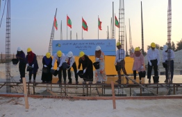 Ground breaking ceremony for 100 housing units development project in Lh. Hinnavaru