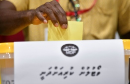 An MDP member voting in the party's presidential primary election held on 28th January 2023.