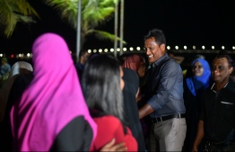 Umar Naseer at a campaign event for his 2023 presidential bid / MIHAARU FILE PHOTO