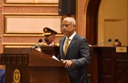 President Ibrahim Mohamed Solih delivers this year's Presidential Address to the Parliament -- Photo: Parliament