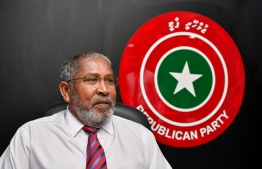 Jumhooree Party leade Qasim Ibrahim at the party secretariat in February 2023 / MIHAARU FILE PHOTO