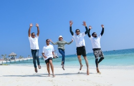 Kudagiri Picnic Island opens to the public: visitors enjoying on the beach -- Photo: Fayaaz Moosa