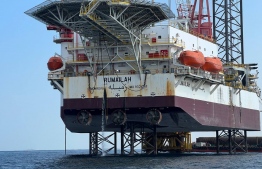 The geo-piling vessel, 'Rumailah', was used to conduct surveys and install bridge structures--