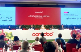During Ooredoo Maldives' recently held Annual General Meeting-- Photo: Ooredoo