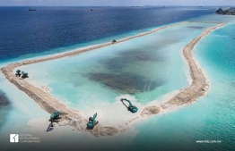 CHEC begins land reclamation component under the Thilafushi Phase 2 development project-- Photo: HDC