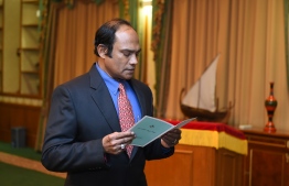 (FILE) Defence Minister of former Chief of Maldives National Defence Force (MNDF) Moosa Ali Jaleel -- Photo: Mihaaru