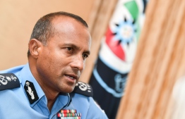 (FILE) Police Commissioner Mohamed Hameed in an interview given to Mihaaru news on March 16, 2023 :  he said preparations are now underway to retire next month -- Photo: Fayaz Moosa / Mihaaru