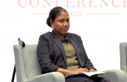 President of the Judicial Service Commisson (JSC) and B. Thulhaadhoo MP Hisaan Hussain at the  first-ever Maldives Women Judges Conference 2023 held at Crossroads Maldives on 15th March 2023. Photo: JSC