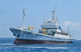 MIFCO's recently acquired 'Jazeera 103' fishing vessel-- Photo: Fayaz Moosa/Mihaaru