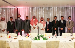 Saudi Ambassador to Maldives Matrek Aldosari with Saudi Embassy officials -- Photo: Saudi Embassy