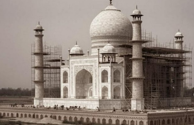 ތާޖް މަހާލް އިމާރާތް ކުރި އިރު ހުންނާނެ ގޮތް އޭއައި އިން ކުރަހާފައި