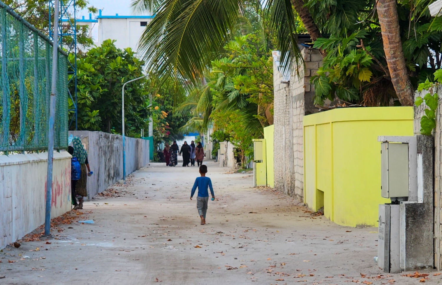 ފީއަލީގެ މަގަކުން ކުޑަކުއްޖަކު ހިނގާފައި ދަނީ -- ފޮޓޯ: ވިޝާހު ޒަރީރު/ މިހާރު