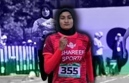 Promising Maldivian sprinter Ahna Nizar; she set a new Maldives National Youth Record in the 100-meter running event at the fifth Asian Athletics Championship--