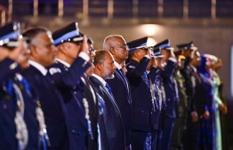 President Ibrahim Mohamed Solih at the ceremony held to commemorate the 90th anniversary of Maldives Police Service-- Photo: Maldives Police Service