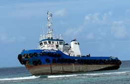 'Mutha Princess' tug capsized on Haa Alifu atoll Dhidhdhoo lagoon--