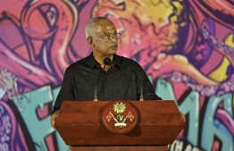 President Ibrahim Mohamed Solih inaugurated 'Faruma - International Youth Art Festival 2023'; the first-ever international art festival hosted in the Maldives on Monday evening-- Photo: President's Office