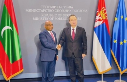 Minister of Foreign Affairs Abdulla Shahid met with his Serbian counterpart Ivica Dačić-- Photo: Ministry of Foreign Affairs