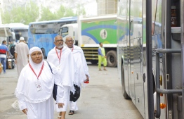 Pilgrims embarking for their Hajj pilgrimage-- Photo: Maldives Hajj Corporation
