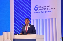 Maldives Vice President Faisal Naseem, speaking at the sixth Indian Ocean Conference said that all the countries in the region were equally responsible for maintaining peace and order in the Indian Ocean-- Photo: President's Office