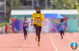 Ahna Nizar participating in the 2023 Inter-School Athletics Championships