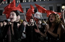 Supporters of the left wing party MERA25 gather during the party's main election campaign rally in Athens on May 19, 2023, ahead of the general elections in Athens scheduled for May 21. -- Photo: Spyros Bakalis / AFP