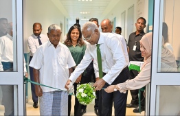 Maldives President Ibrahim Mohamed Solih officially inaugurates the newly developed IVF center in Tree Top Hospital-- Photo: Nishan Ali/Mihaaru