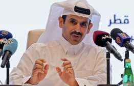 (FILES) In this file picture, Saad Sherida al-Kaabi, Qatar's energy minister and CEO of QatarEnergy, gives a press conference in Doha on November 29, 2022.-- Photo: Karim Jaafar
/ AFP