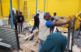 The Democrats members cleaning out MDP's former HQ on Wednesday, June 7, 2023 -- Photo: The Democrats