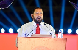 Jumhoory Party leader Qasim Ibrahim; the businessman-turned-politician earlier announced his decision to contest in this year's presidential election and urged the Maldives public to vote him to "test new ideals"-- Photo: Fayaz Moosa